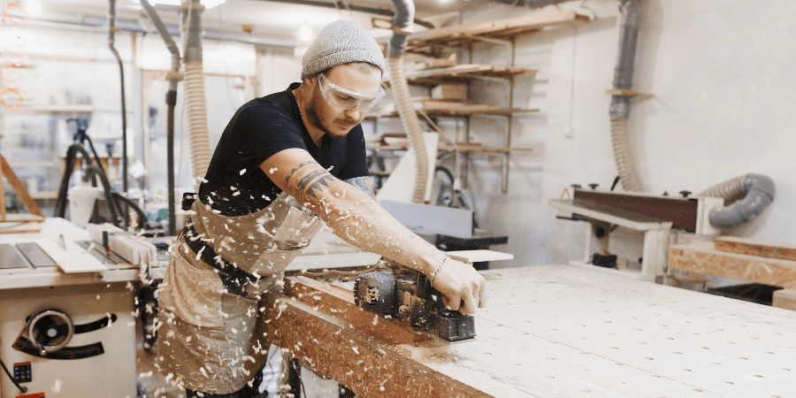 Hånderværker arbejder