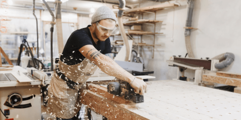 Hånderværker arbejder